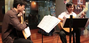 Peforming a duet with James Heng.