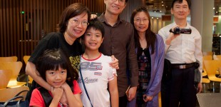With Cornelia, Michelle, Gabriel, Mum and Dad.