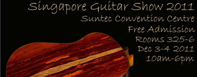 The Singapore Guitar Show is coming back on 3-4 December at Suntec rooms 325-326. It will be open from 10am to 6pm and admission is free. Mark the date down...